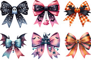 Halloween Coquette Bow Clipart, an Illustration by Designking (Thumbnail 2 of 4)