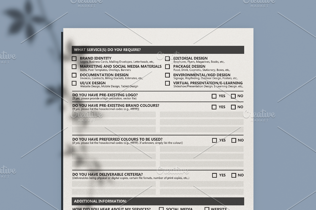 Design Brief - Fillable PDF preview 2