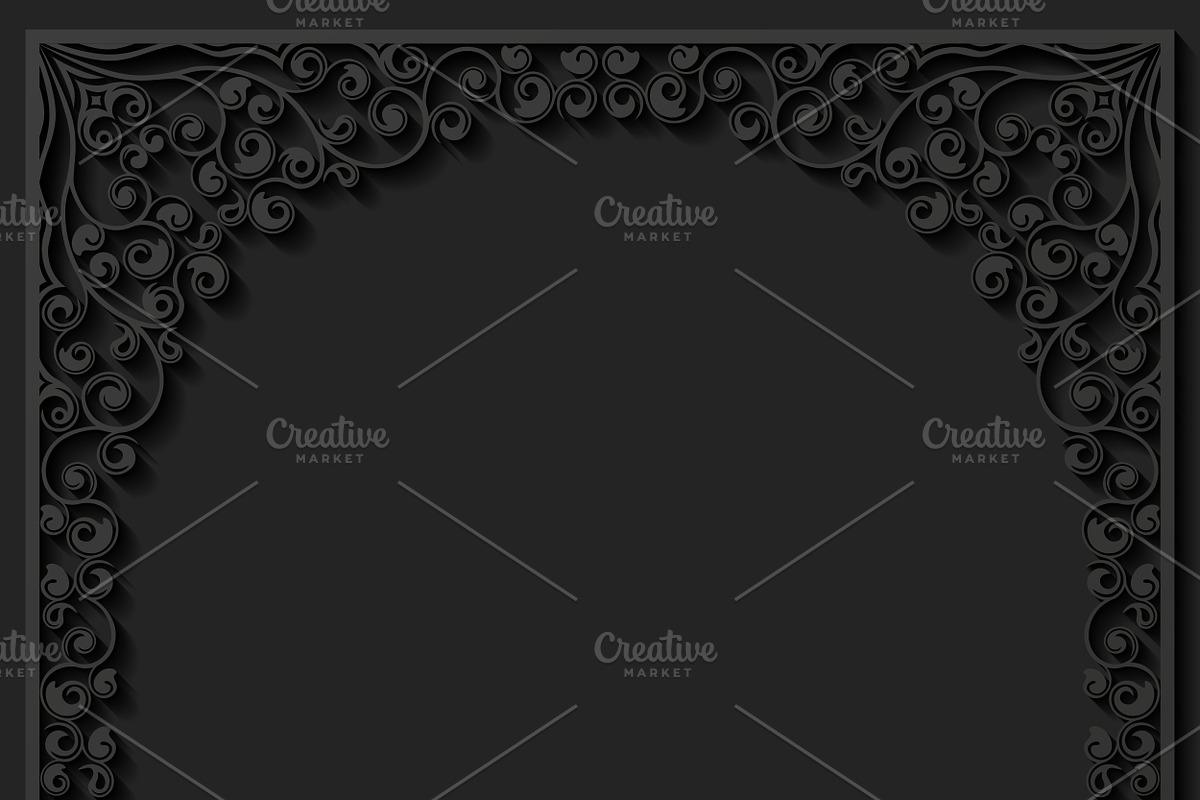 Paper floral frames preview 2