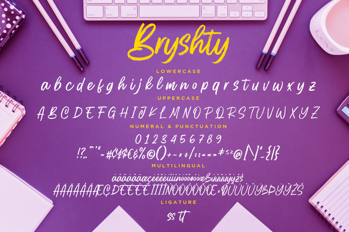 Bryshty Natural Brush Script preview 6