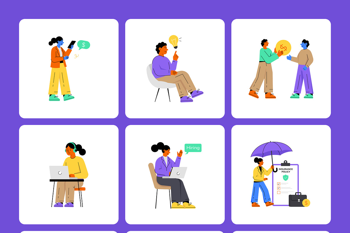 120 Business Illustrations Bundle, a Finance Illustration by Creative Stall (Photo 10 of 13)