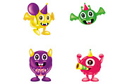 Birthday Monsters Icon Set, a Templates & Theme by studiogstock (Thumbnail 3 of 3)