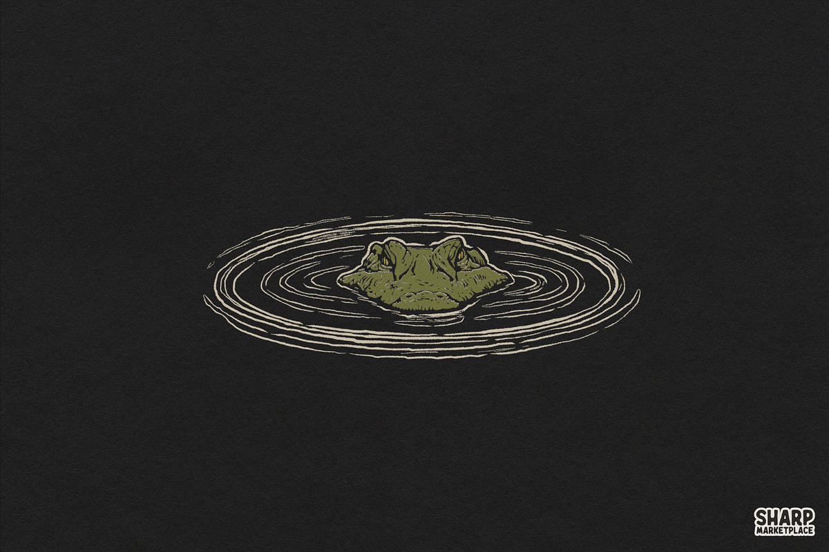 Vintage Swamp Alligator Sketch, an Object Graphic by SharpMarketplace (Photo 2 of 5)