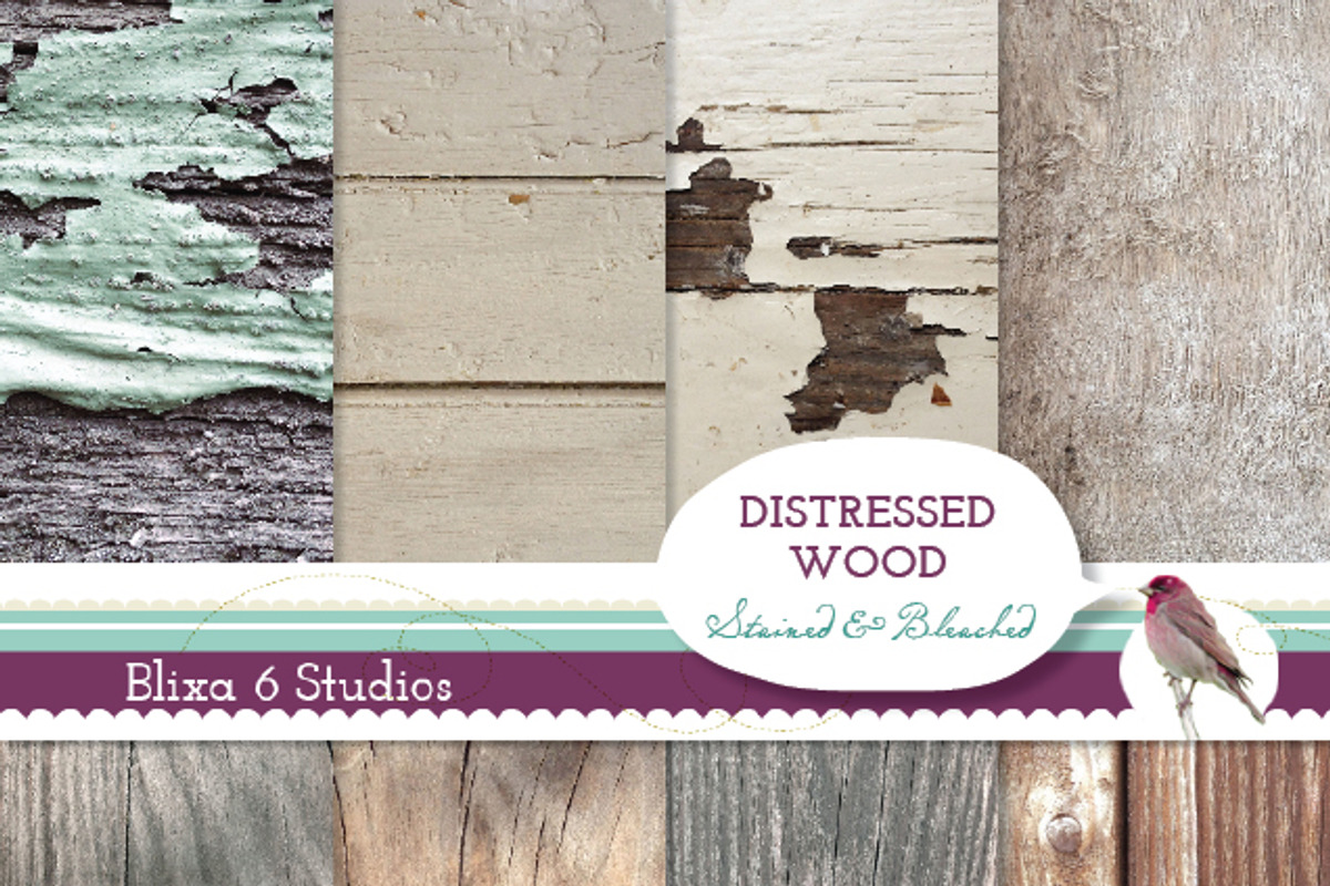 24 Weathered Wood Textures Bundle preview 2