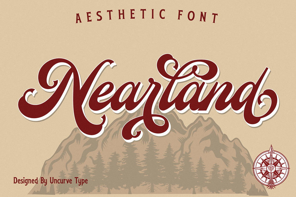 Nearland, a Script Font by uncurve (Photo 1 of 9)