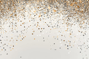 Gold and Silver Glitter Confetti Background, an Abstract Photo by Natalia Klenova's Shop