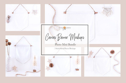 Canvas Banner Mockups Bundle