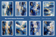 Blue Gold Abstract Illustration, a Decorative Illustration by Housui Patterns (Thumbnail 2 of 12)