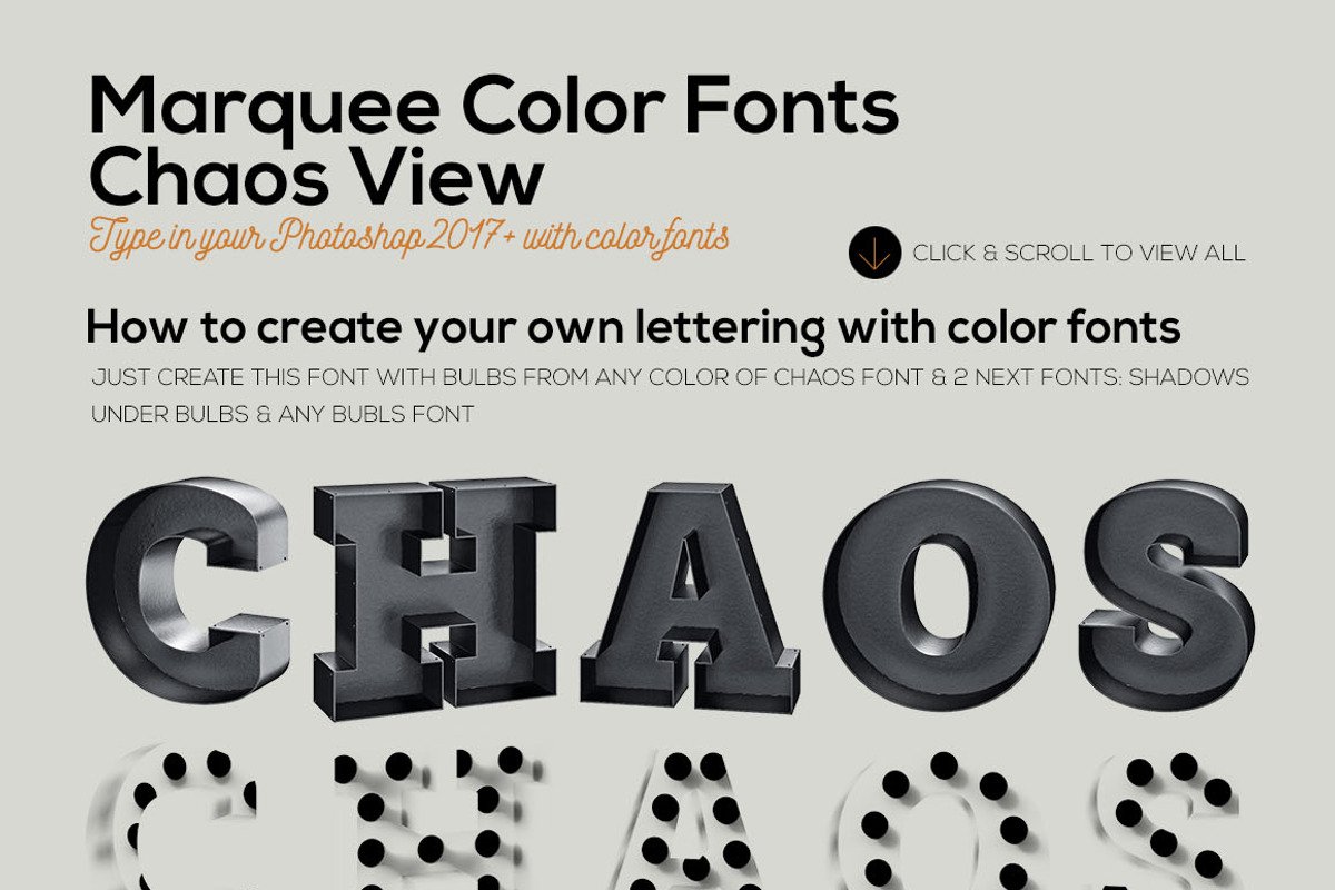 Marquee Chaos View - Color Fonts preview 8