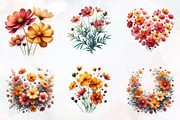 Coreopsis Flower Watercolor Clipart, a Seasonal Illustration by RobertsArt (Thumbnail 2 of 8)