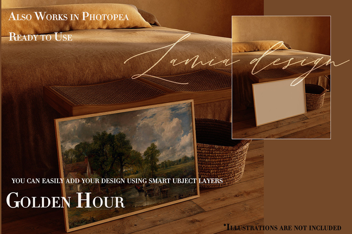 Sunlight Bedroom Art Frame Mockup, a Household Mockup by LAMIA DESIGN (Photo 2 of 18)