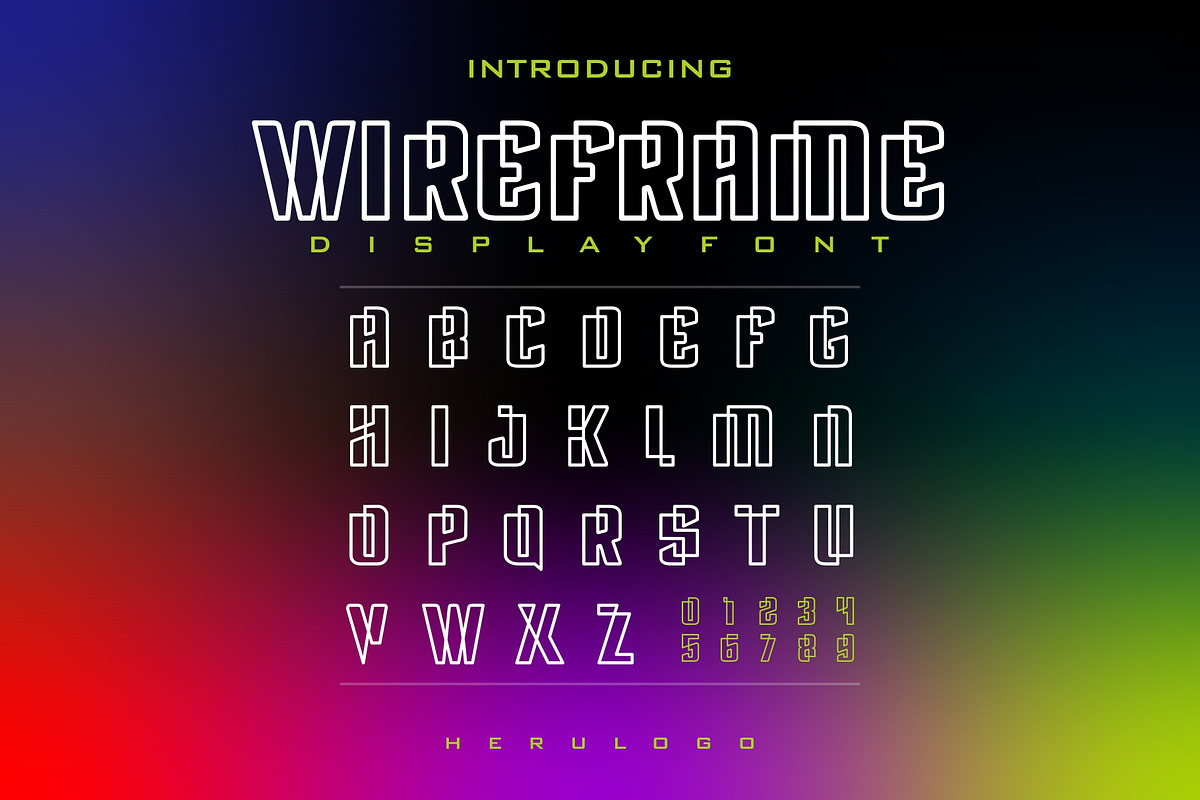 Wireframe, a Sans Serif Font by herulogo (Photo 1 of 5)