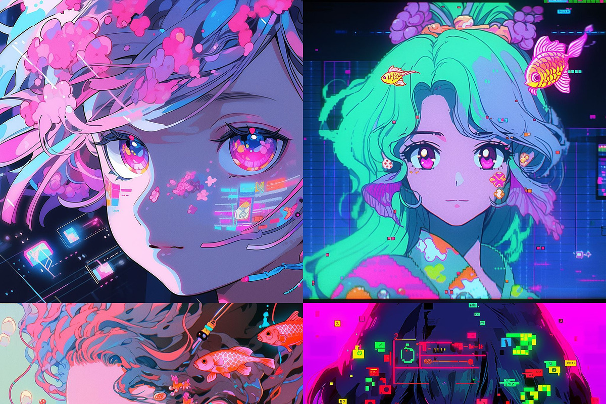 451 Midjourney Retro Anime Prompts, a Person Illustration by Sevenstyles