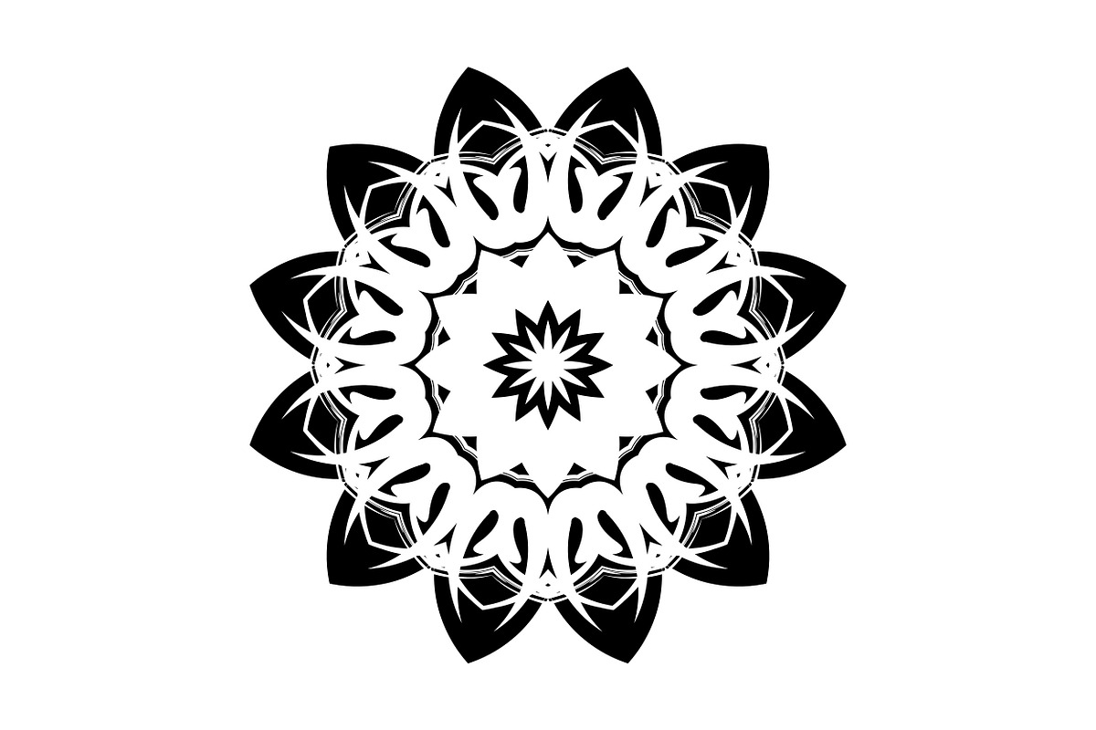 Black White Mandala Illustration Set, a Decorative Illustration by NJ Himel (Photo 97 of 101)