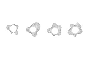 Sound wave set with circular radial
