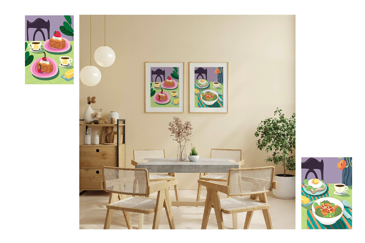 collection - poster - modern, a Food Illustration by linhnguyen124 (Photo 4 of 5)