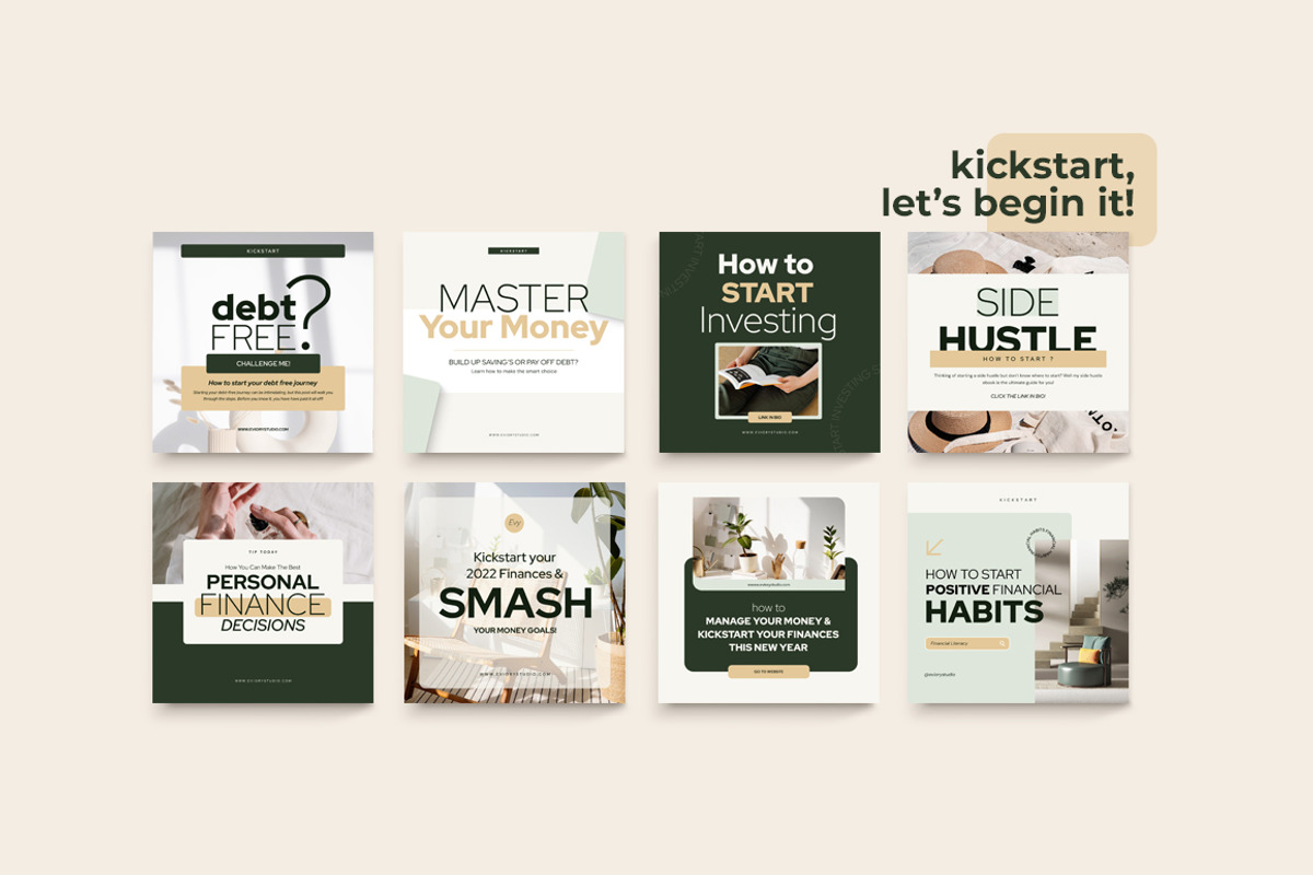 Financial Instagram Creator CANVA PS, a Social Media Template by Eviory (Photo 12 of 34)