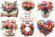 Peony Mother's Day Watercolor PNG, an Illustration by RobertsArt (Thumbnail 1 of 7)