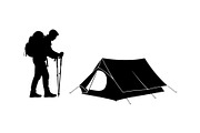 Outdoor Camping Silhouette Set, an Object Graphic by yasushie (Thumbnail 2 of 7)
