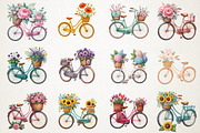 Embroidery Bicycle Clipart Bundle, an Illustration by RobertsArt (Thumbnail 7 of 7)