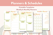 Weekly - Monthly Planners & Schedule, a Stationery Template by Journal w Sushii (Thumbnail 1 of 2)