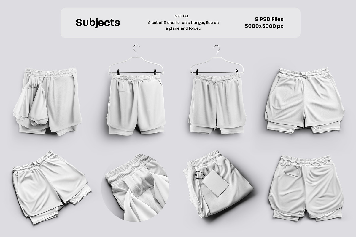 22 Sport Shorts Bundle Mockups, a Shirt Mockup by Grow Design Craft Studio (Photo 6 of 7)