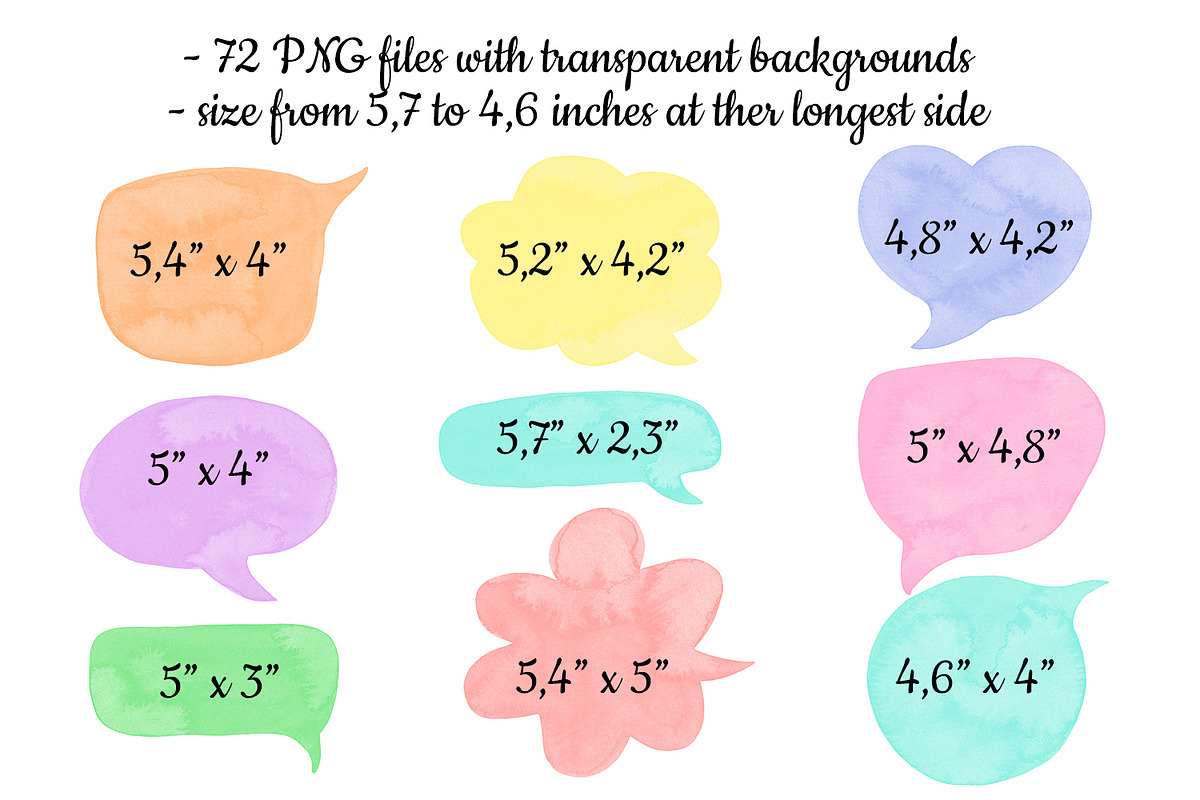 Speech bubbles clouds, an Object Graphic by SweetRenieDesigns (Photo 2 of 4)
