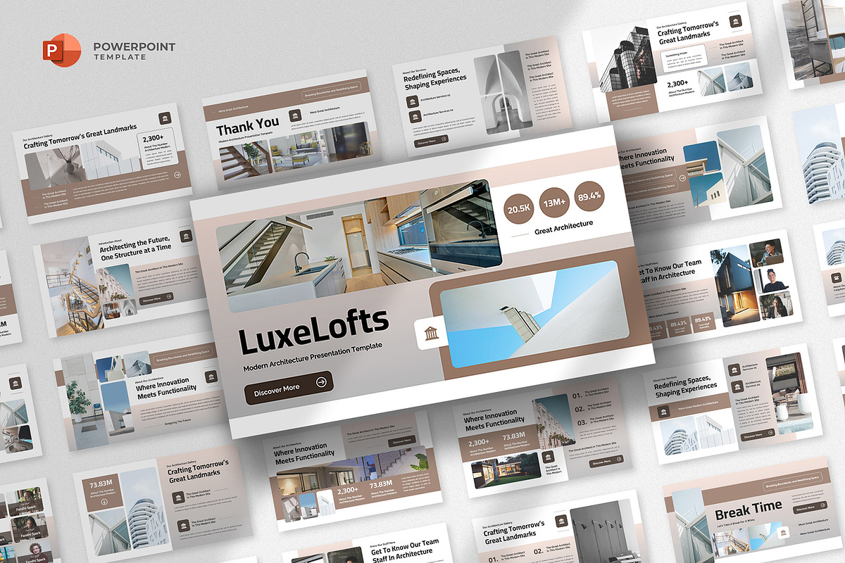 Modern Architecture Powerpoint, a Presentation Template by fluffstudio (Photo 1 of 4)
