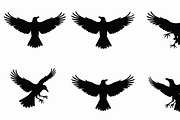 Flying Bird Silhouette Bundle, an Illustration by Designs_River (Thumbnail 6 of 10)