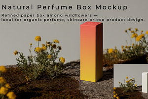 Natural Perfume Box Mockup, a Packaging Mockup by Vika_Softlife
