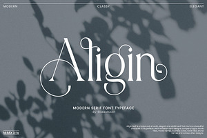 Aligin Serif - Modern Serif Font