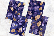 Royal Amethyst Leaves Scrapbook Set, a Background Graphic by V Design Creator (Thumbnail 10 of 12)