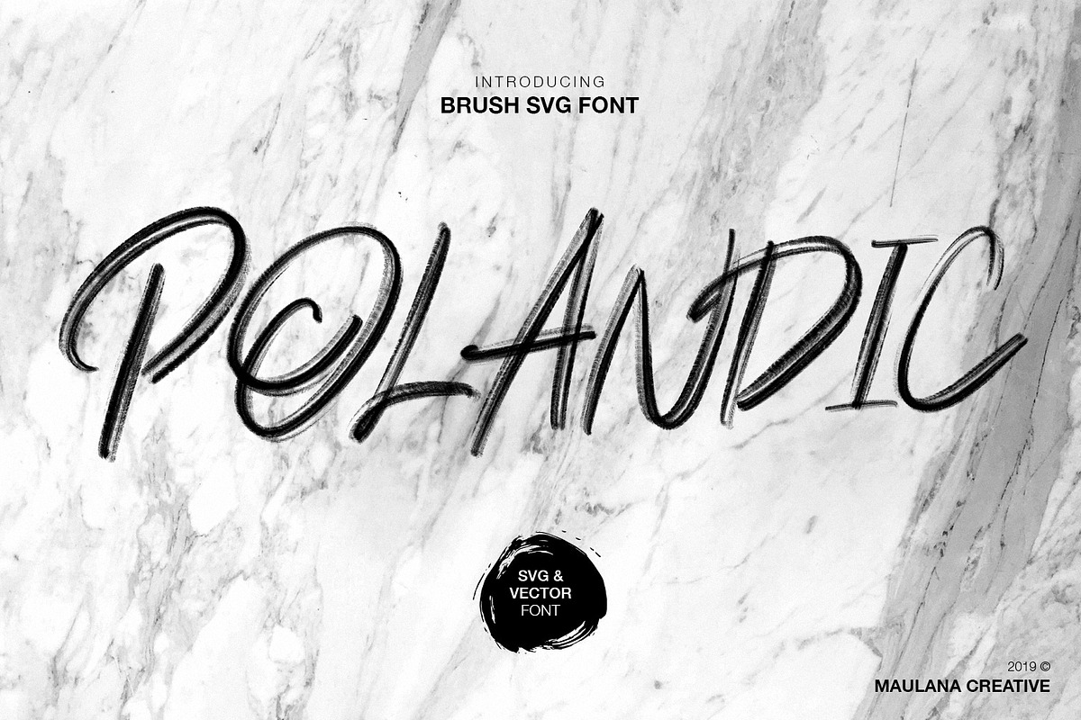 Polandic SVG Brush Font, a Handwritten Font by Maulana Creative