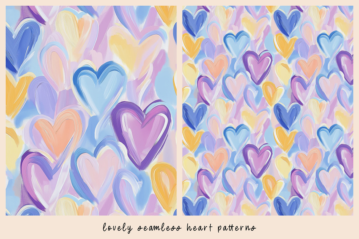 12 Lovely Seamless Heart Patterns, a Pattern Graphic by DesignRocket (Photo 5 of 13)