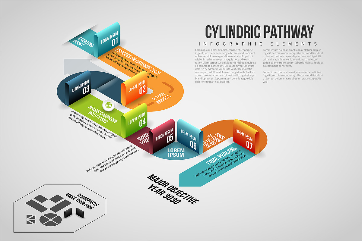 Cylindric Pathway Infographic, a Templates & Theme by h.utomo