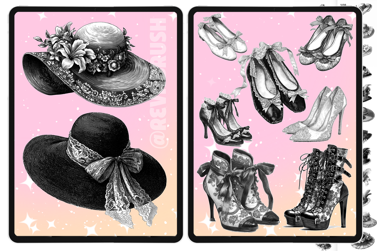 Procreate Vintage Clothes brushes, a Brush Add-On by Revabrush (Photo 5 of 10)