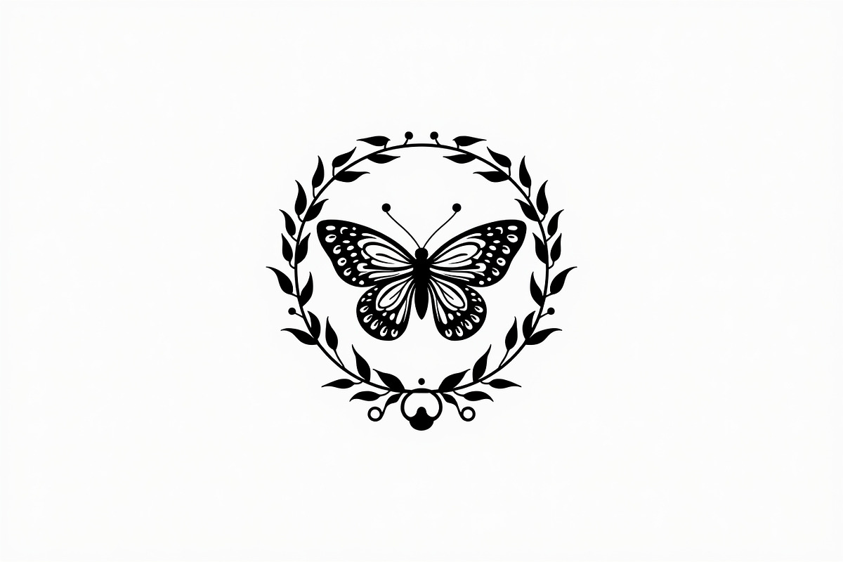 Rose Butterfly Wreath Silhouette —, an Illustration by Amazin_art (Photo 24 of 25)