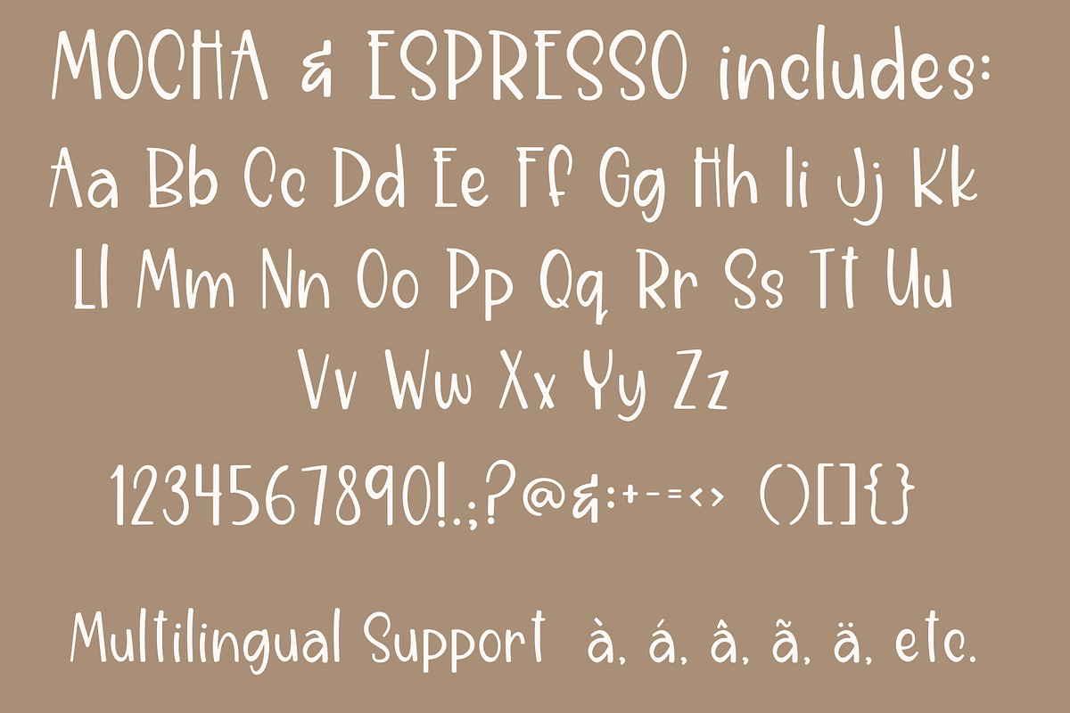 Mocha & Espresso, Cute Handwriting, a Handwritten Font by Designing Digitals (Photo 2 of 7)