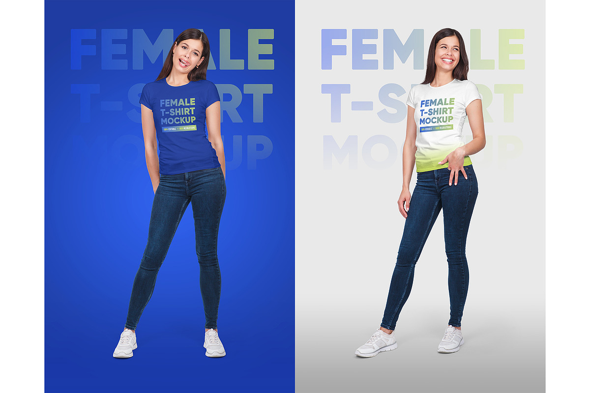 Female T-Shirt Mockups Vol 5 Part 2, a Shirt Mockup by Hi, Mock-Up! (Photo 7 of 10)