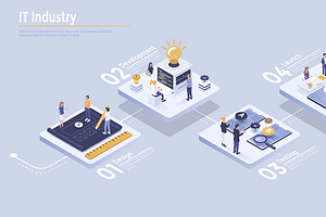 Modern Isometric Infographics Design