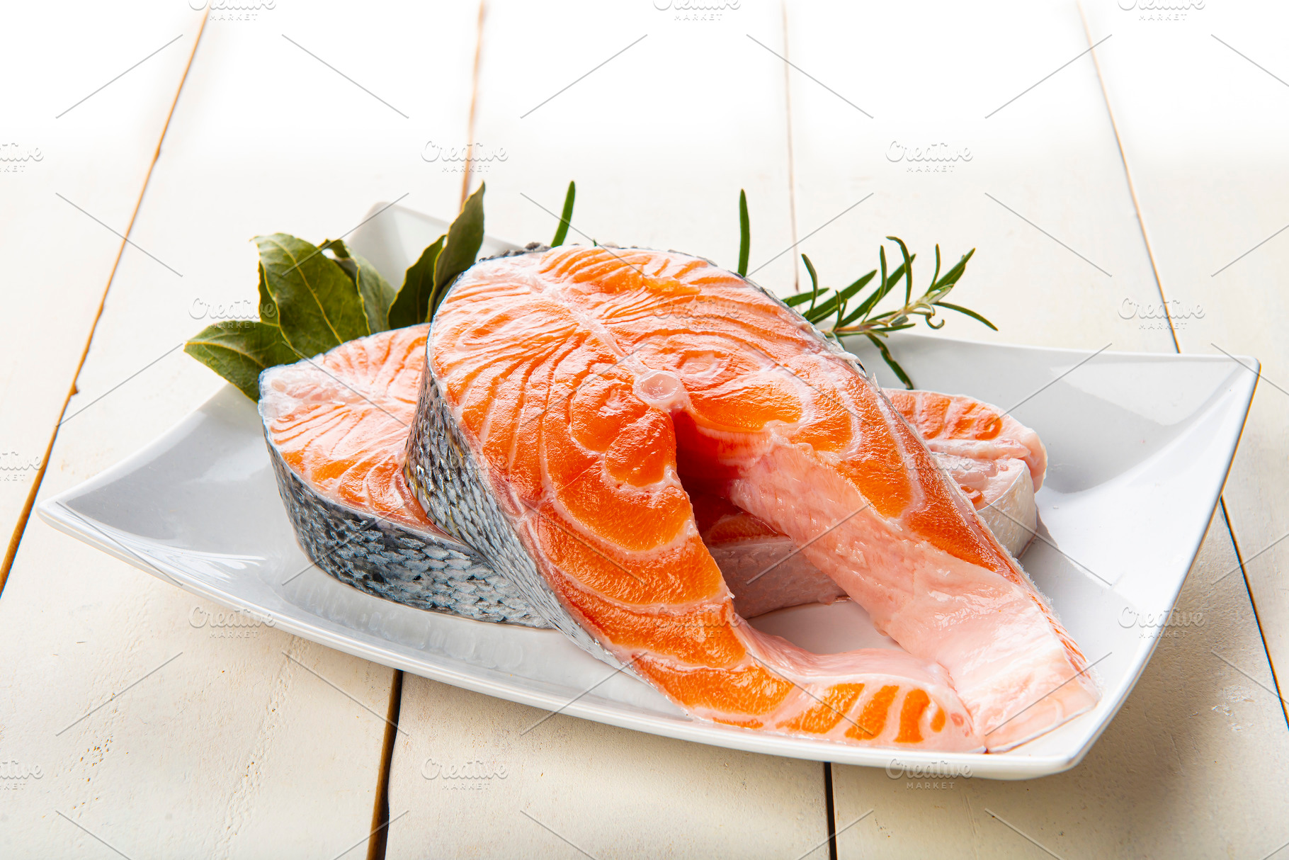 Fresh salmon fillets, a Food & Drink Photo by Angel Simon Photography