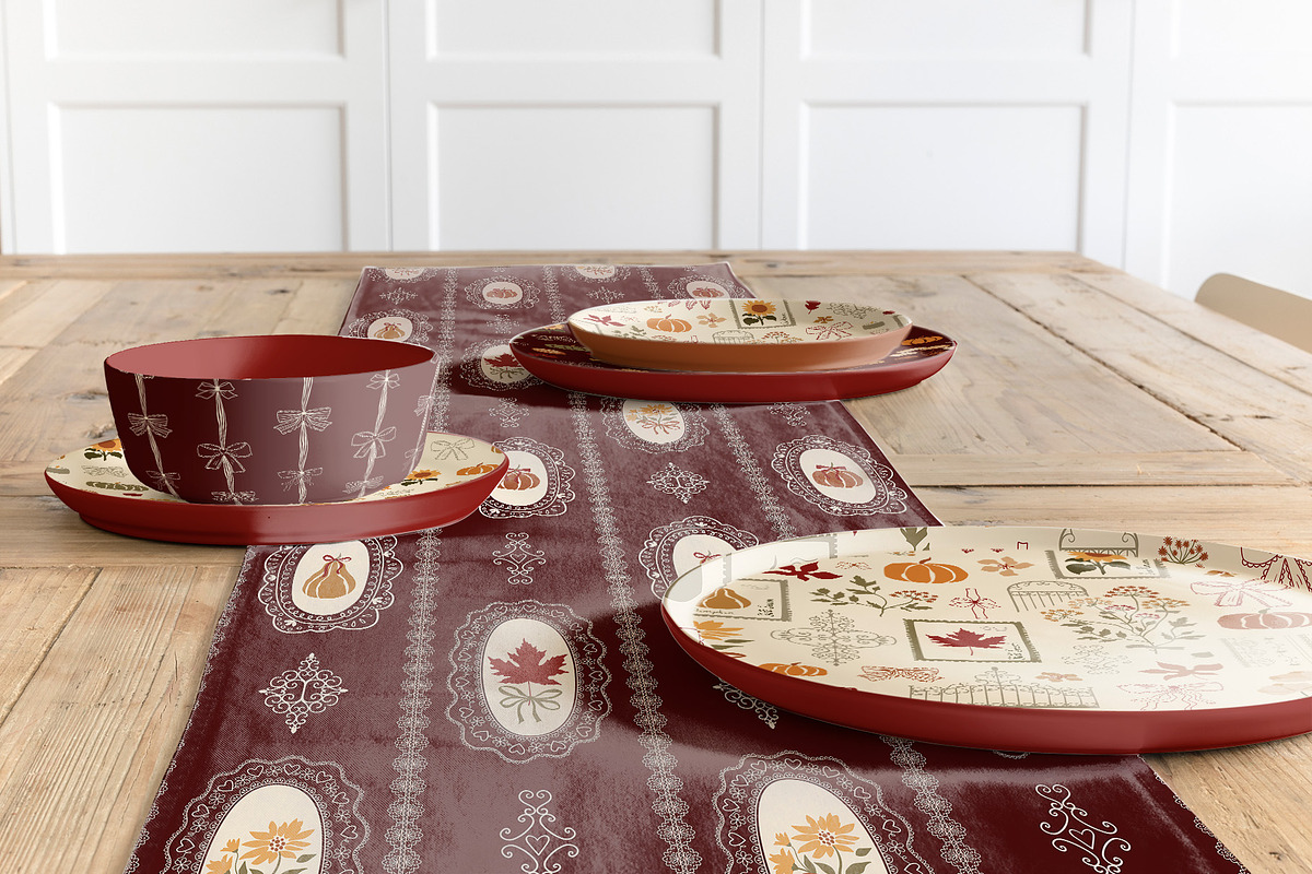 Autumn lace patterns Vector, a Pattern Graphic by Tani Kuzminka (Photo 9 of 24)