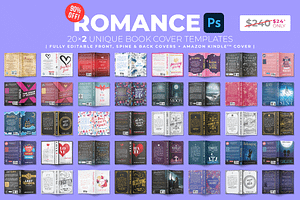 ROMANCE Book Cover Templates Bundle