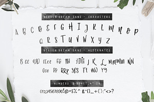 Berson Dream Font TRIO And Extras