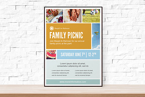 Photo Collage Picnic Flyer Template