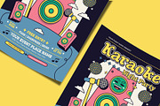 Retro Karaoke Night Party Flyer, a Flyer Template by Tiptop Graphic (Thumbnail 3 of 5)