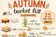 Autumn Bucket List PNG Bundle Part 2, an Emoji Icon by Tanya Kart (Thumbnail 1 of 4)