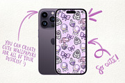 Kawaii Spooky girl seamless patterns, a Pattern Graphic by Sonch' s Curiosities (Thumbnail 3 of 3)