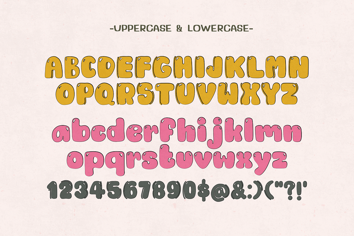 Bubble cute handwriting font, a Handwritten Font by JJuta (Photo 7 of 7)