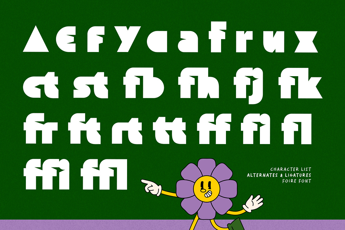 Foire - Playful Bold Solid Font, a Sans Serif Font by Typia Nesia (Photo 12 of 12)